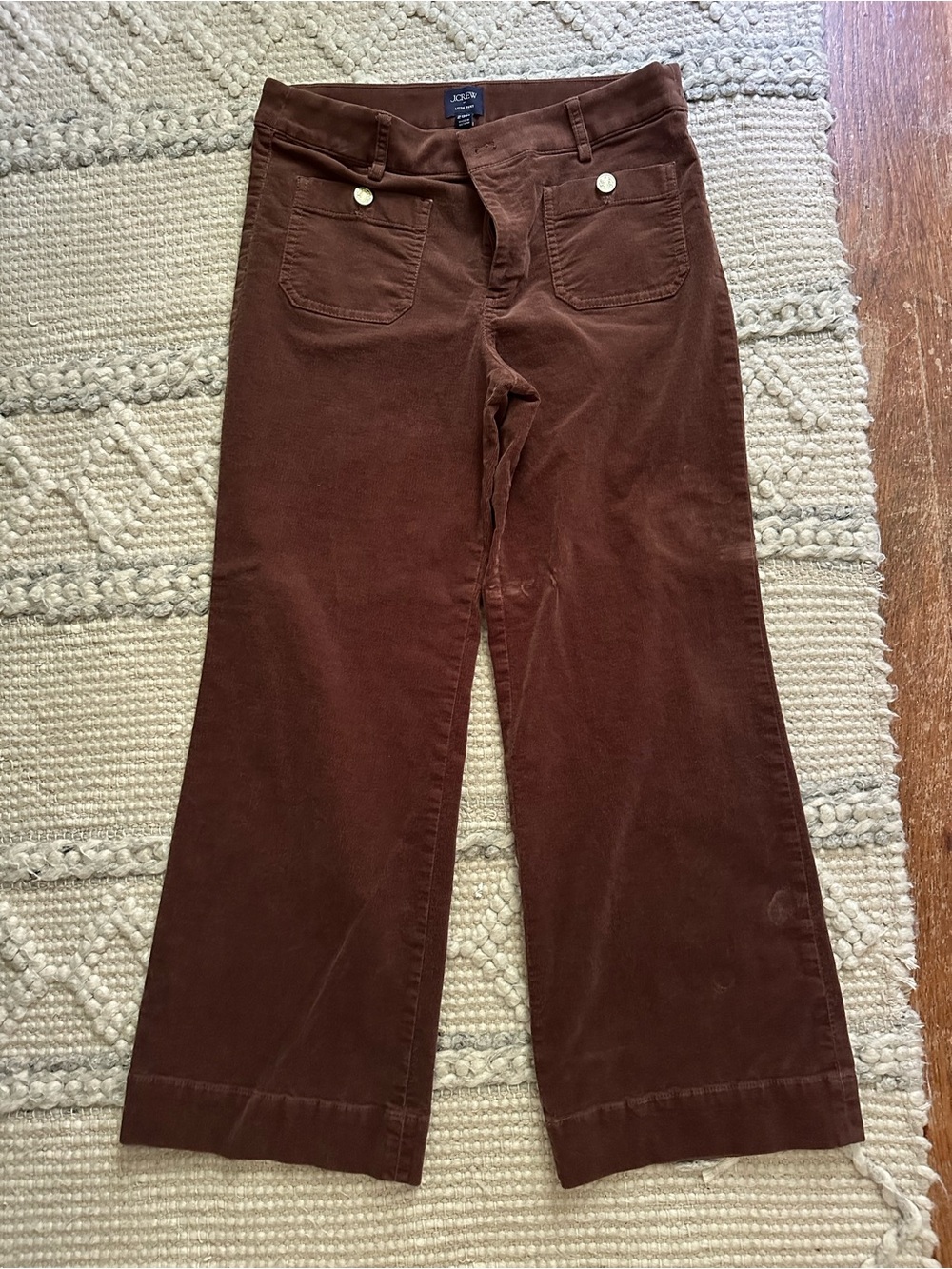 J.Crew Lizzie Pant Corduroy in Rust Brown